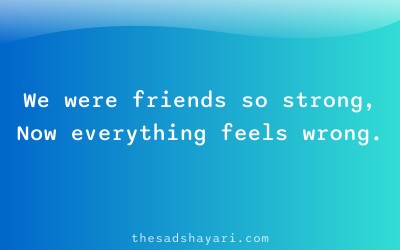Sad Hindi shayari about lost friendship bond