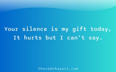 Birthday sad shayari about silence of love