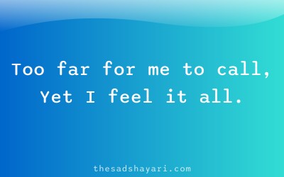 Emotional Hindi shayari about someone far away