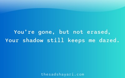 Sad Hindi shayari about shadow of memories