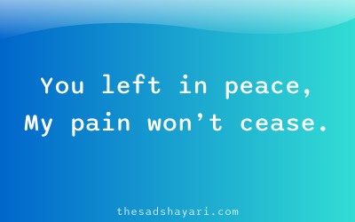 Sad Hindi shayari about someone never coming back