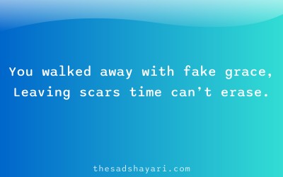 Bewafa Hindi shayari about scars and betrayal