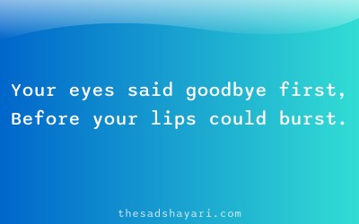 Judai shayari about eyes and farewell