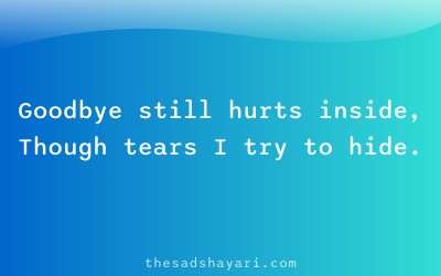 Sad Hindi shayari about goodbye in love