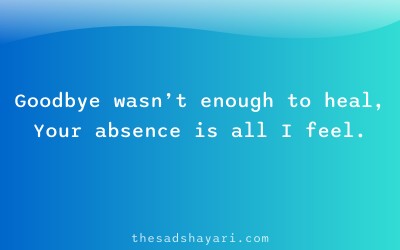 Heart touching shayari about goodbye and loss