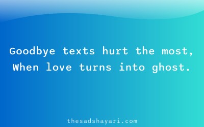 Breakup shayari about goodbye messages