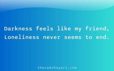 Alone Hindi shayari about darkness and pain