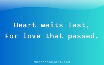 Sad Hindi shayari about waiting heart