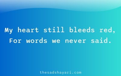 Breakup shayari in Hindi about bleeding heart