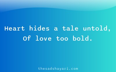 Unsaid Hindi shayari about heart hiding love