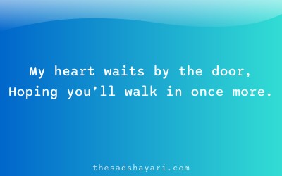 Sad Hindi shayari about waiting heart