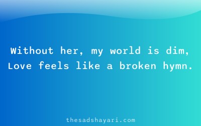 Sad shayari for girlfriend in Hindi about emptiness