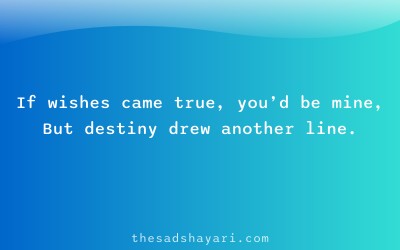 Sad one sided shayari about destiny and love