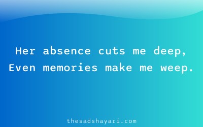 Sad Hindi shayari about missing girlfriend