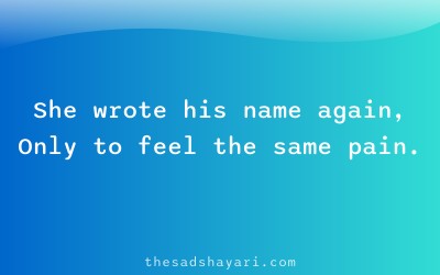 Girls sad shayari about writing memories