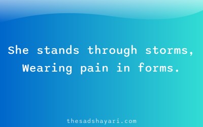 Girls sad shayari about strength in pain