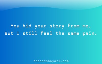 Ignore block shayari in Hindi about hidden stories
