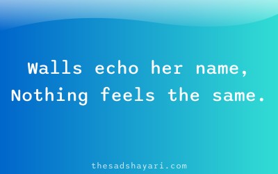 Sad Hindi shayari about empty room memories