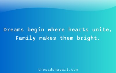 Family emotional Hindi shayari about dreams