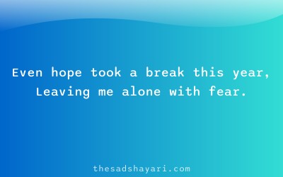 Sad Hindi shayari 2025 about losing hope