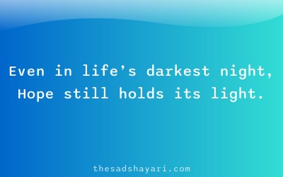 Emotional Hindi shayari about hope in life