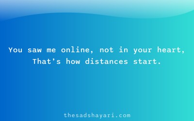 Ignore block shayari in Hindi about being ignored online