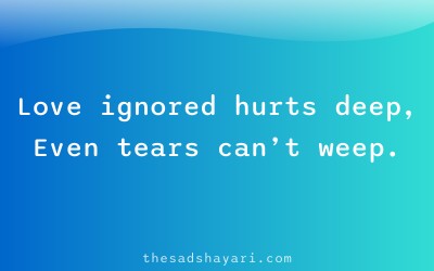 Ignore block shayari in Hindi about ignored love