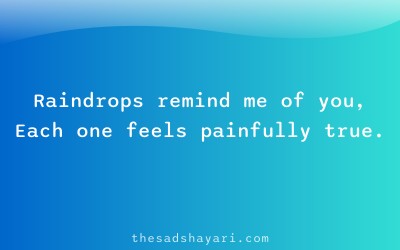 Judai shayari about rain and memories