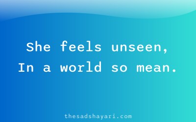 Girls sad shayari about being ignored