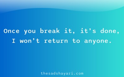 Sad Hindi shayari about broken dignity