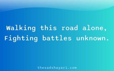 Zindagi sad Hindi shayari about walking alone