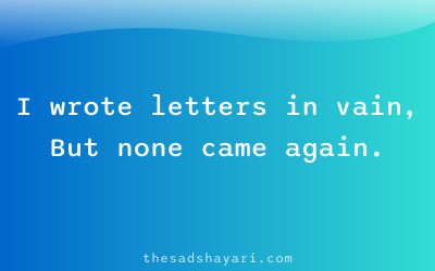 Sad Hindi shayari about unanswered love