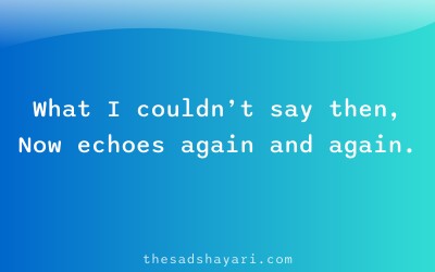 Sad Hindi shayari about unspoken regret