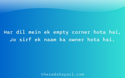 Hinglish emotional shayari about lost love space