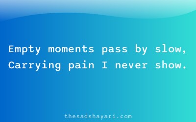 Sad Hindi shayari about emptiness in life