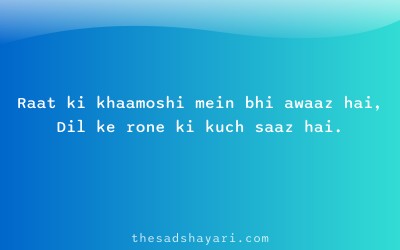Hinglish sad shayari about lonely night