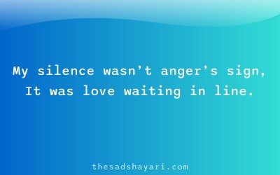 Sad shayari about silence and miscommunication