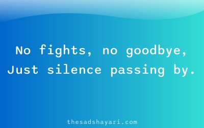 Sad Hindi shayari about silent friendship