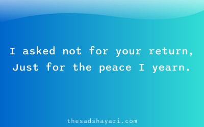 Prayer dua shayari about asking for peace