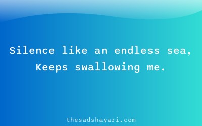 Sad Hindi shayari about deep silence and pain