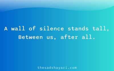 Khamoshi sad shayari about distance in love