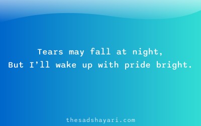 Self respect Hindi shayari about rising again