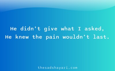 Dua shayari about God’s different answer