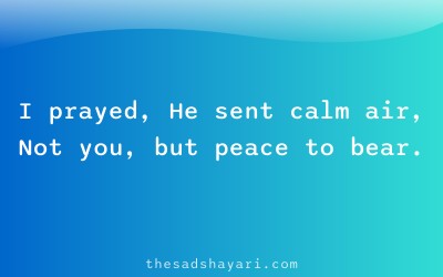 Prayer dua shayari about God giving peace not person