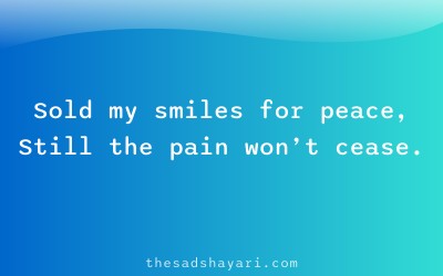 Painful Hindi poetry about losing happiness