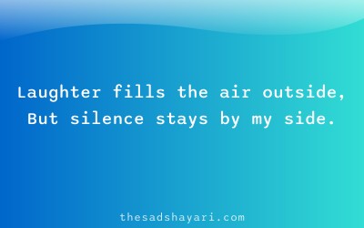 Emotional shayari about silence in celebrations