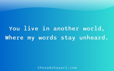 Sad Hindi shayari about separation by fate