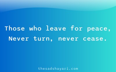 Emotional shayari about people never returning