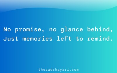 Sad Hindi shayari about goodbye and heartbreak