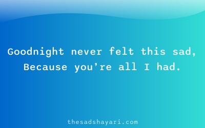 Sad Hindi shayari about night and goodbye